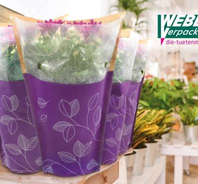 Bloom guard Pergamin fuer Topfpflanzen von WEBER Verpackungen